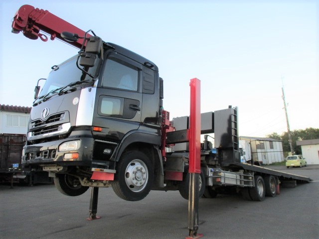 日産UD クオン 平ボディ・クレーン付 平成22年式 PKG-CG4ZM｜画像1