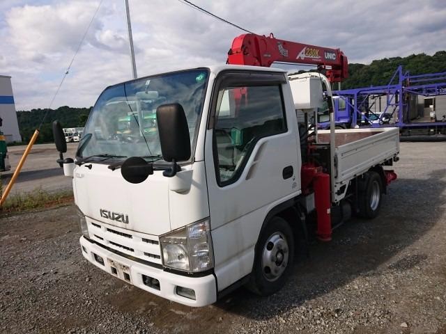 いすゞ エルフ 平ボディ・クレーン付 平成19年式 BKG-NJR85A｜画像1