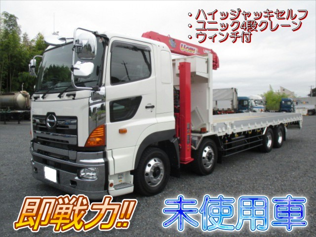 日野 プロフィア 平ボディ・クレーン付 平成30年式 QKG-FW1EWEA｜画像1