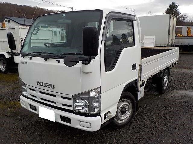 いすゞ エルフ 平ボディ・クレーン付 平成25年式 TKG-NHR85A｜画像1