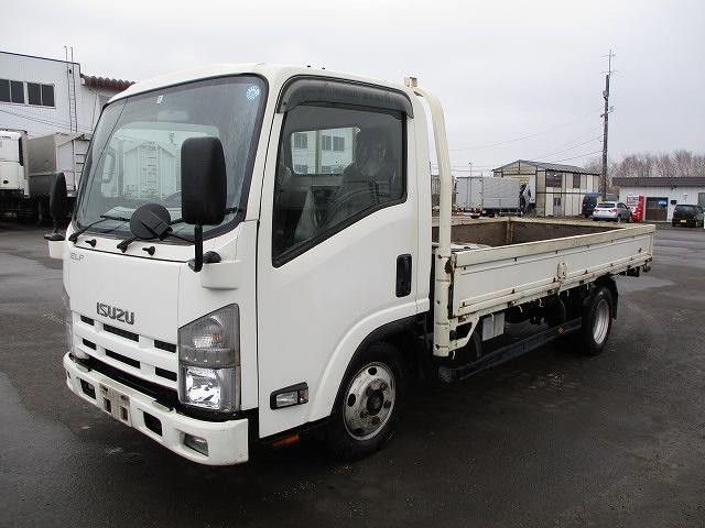 いすゞ エルフ 平ボディ・クレーン付 平成22年式 BKG-NLR85AR｜画像1