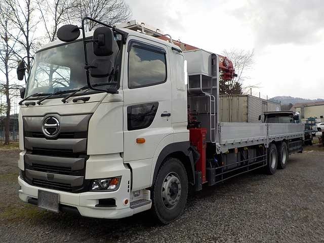 日野 プロフィア 平ボディ・クレーン付 平成30年式 2PG-FS1AHG｜画像1