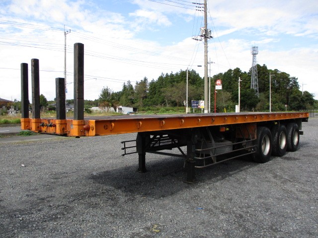 国内・その他 国産車その他 アオリ付・フラット・ダンプトレーラー 平成17年式 NT28R001｜画像1