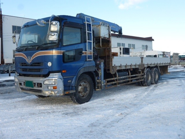 日産UD クオン 平ボディ・クレーン付 平成18年式 ADG-CW4ZL｜画像1