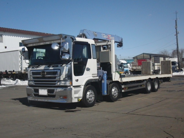 日野 プロフィア 平ボディ・クレーン付 平成14年式 KL-FW1KWHA｜画像1