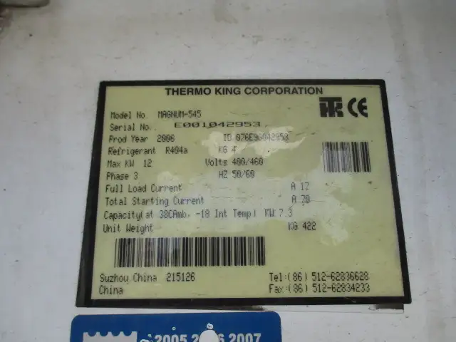 40FT2軸冷凍コンテナシャシSET　リーフサス　積載24,000㎏の画像16