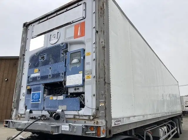 40FT冷凍コンテナ 床:T型キーストン ラッシング2段の画像1