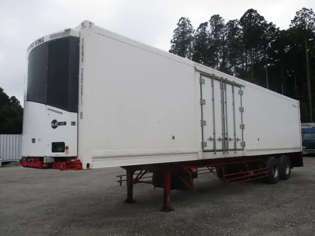 ナンバー付 平成19年 40FT2軸冷凍コンテナシャシSET キーストン ジョロダー4列 リーフサス 横ドア 積載24,000㎏ 第五輪荷重9,000㎏以上の画像1