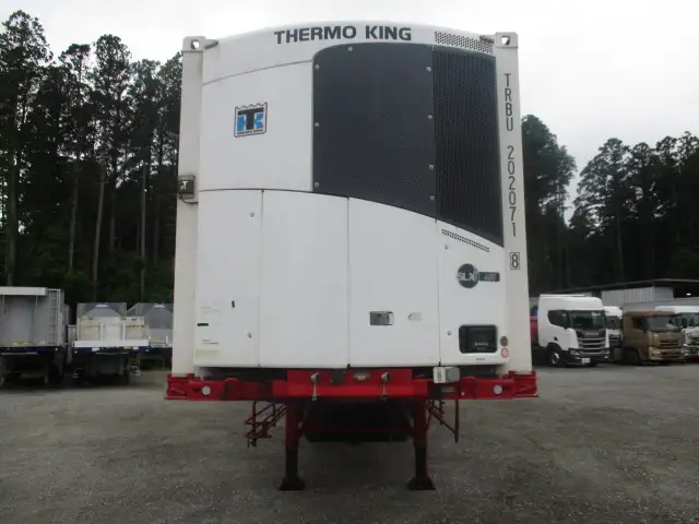 ナンバー付 平成19年 40FT2軸冷凍コンテナシャシSET キーストン ジョロダー4列 リーフサス 横ドア 積載24,000㎏ 第五輪荷重9,000㎏以上の画像2