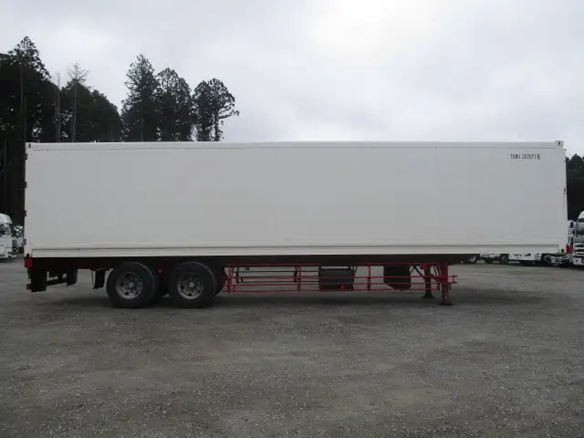 ナンバー付 平成19年 40FT2軸冷凍コンテナシャシSET キーストン ジョロダー4列 リーフサス 横ドア 積載24,000㎏ 第五輪荷重9,000㎏以上の画像4
