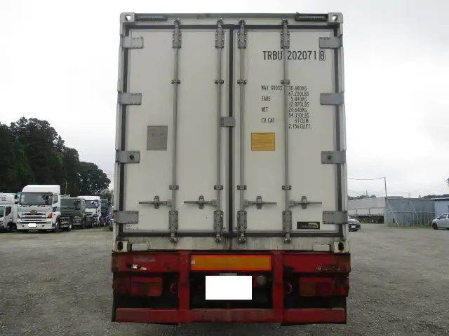 ナンバー付 平成19年 40FT2軸冷凍コンテナシャシSET キーストン ジョロダー4列 リーフサス 横ドア 積載24,000㎏ 第五輪荷重9,000㎏以上の画像6