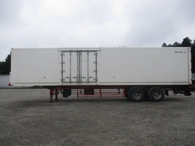 ナンバー付 平成19年 40FT2軸冷凍コンテナシャシSET キーストン ジョロダー4列 リーフサス 横ドア 積載24,000㎏ 第五輪荷重9,000㎏以上の画像8