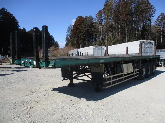 車検付(R8.4)平成29年 東邦 12m3軸フラットトレーラー スーパーシングル エアサス リフトアクスル後軸残し 積載:28500㎏ 第五輪荷重:10,720㎏以上 の画像1