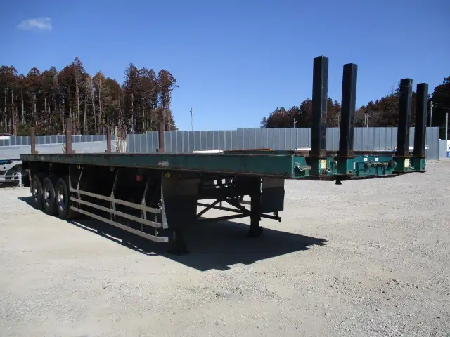 車検付(R8.4)平成29年 東邦 12m3軸フラットトレーラー スーパーシングル エアサス リフトアクスル後軸残し 積載:28500㎏ 第五輪荷重:10,720㎏以上 の画像3