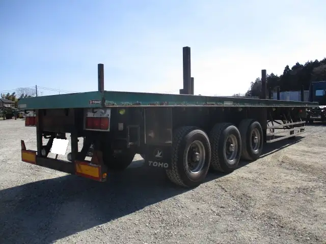車検付(R8.4)平成29年 東邦 12m3軸フラットトレーラー スーパーシングル エアサス リフトアクスル後軸残し 積載:28500㎏ 第五輪荷重:10,720㎏以上 の画像5