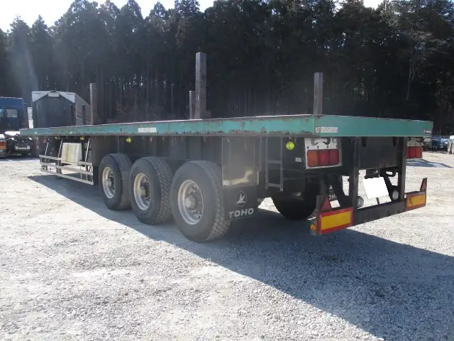 車検付(R8.4)平成29年 東邦 12m3軸フラットトレーラー スーパーシングル エアサス リフトアクスル後軸残し 積載:28500㎏ 第五輪荷重:10,720㎏以上 の画像7