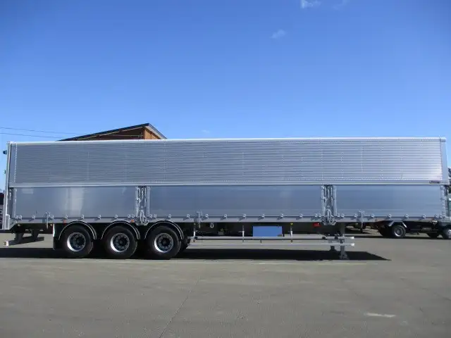 14m3軸ウイングトレーラー ダブルタイヤ リフトアクスル中軸残し 積載26,100kg 第五輪荷重11,130kg以上の画像4