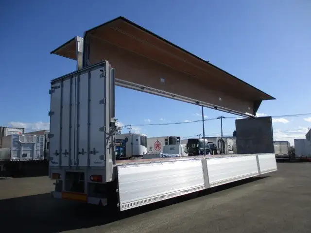 14m3軸ウイングトレーラー ダブルタイヤ リフトアクスル中軸残し 積載26,100kg 第五輪荷重11,130kg以上の画像36