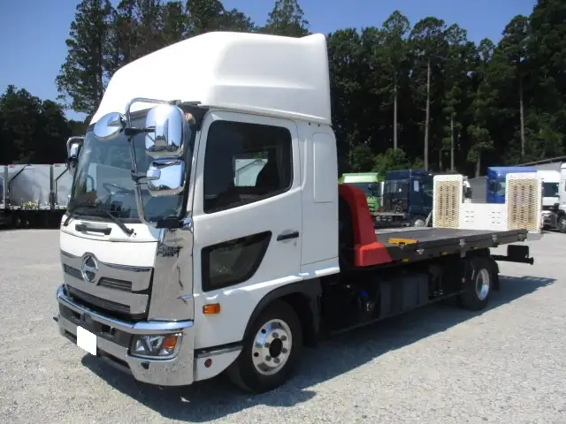 ★車検付R8.7.6迄★　令和2年　日野　4t積載車　フルフラット！　ハイルーフ積載：2,250㎏　距離：136,000㎞　上物：極東開発　ウィンチ　Rc付き　の画像1