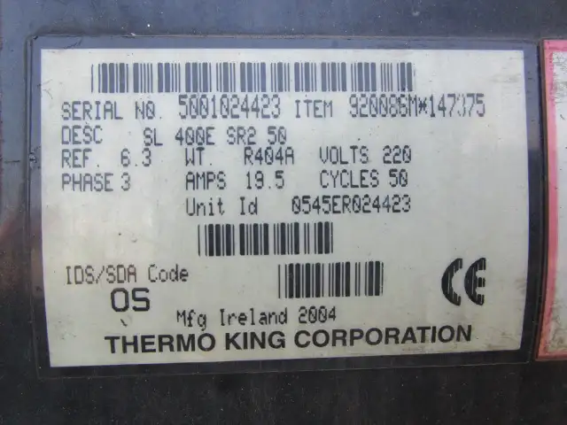 平成8年 フルハーフ 39FT2軸コンテナシャシ+冷凍コンテナセット リーフサス 冷凍機:サーモキング 積載:24,000㎏ 第五輪:8,900㎏の画像42