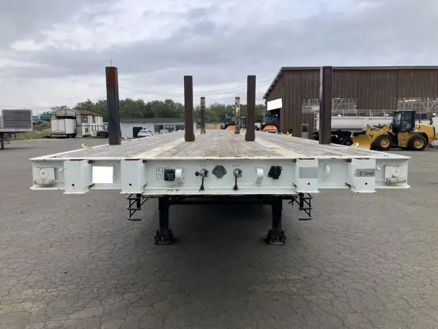 ナンバー付 令和3年 東邦 12M3軸フラットトレーラー リフトアクスル(後後軸残し) 積載:27,700㎏ 第五輪:10,400㎏以上の画像2