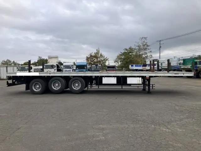 ナンバー付 令和3年 東邦 12M3軸フラットトレーラー リフトアクスル(後後軸残し) 積載:27,700㎏ 第五輪:10,400㎏以上の画像4