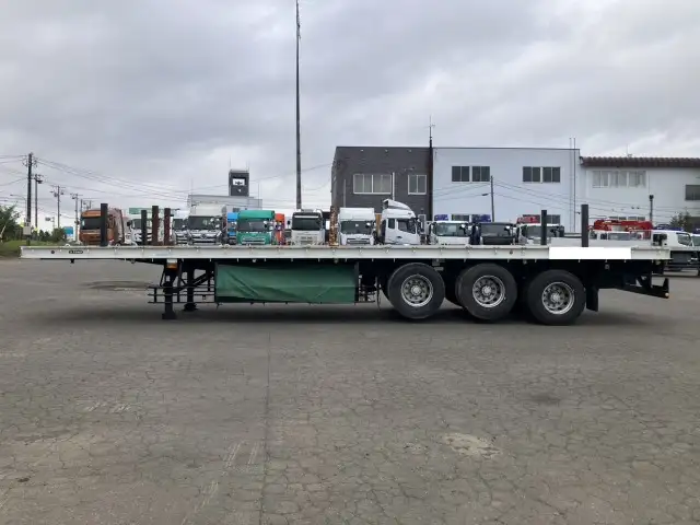 ナンバー付 令和3年 東邦 12M3軸フラットトレーラー リフトアクスル(後後軸残し) 積載:27,700㎏ 第五輪:10,400㎏以上の画像8