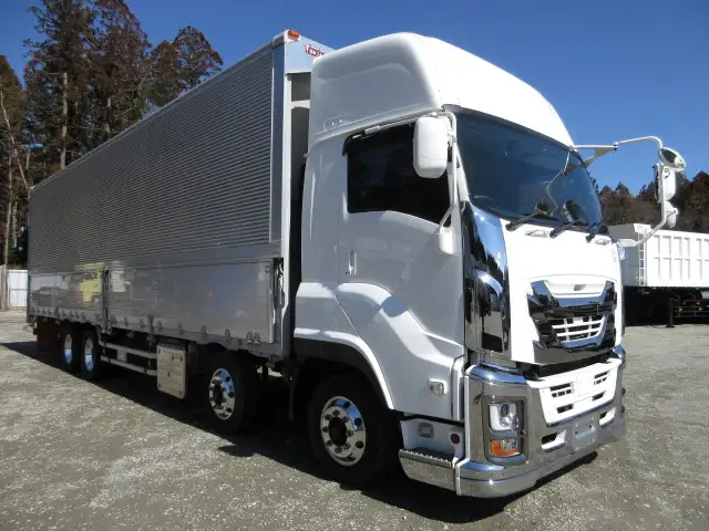 車検付(R6.7)令和3年 いすゞ 低床4軸ウィング 距離:21万㎞ 380馬力 MT 積載:14,200kg バックモニター ETC2.0 ナビの画像3