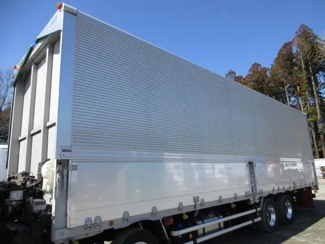 車検付(R6.7)令和3年 いすゞ 低床4軸ウィング 距離:21万㎞ 380馬力 MT 積載:14,200kg バックモニター ETC2.0 ナビの画像23