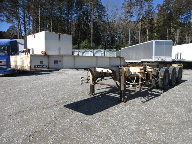 ナンバー付 平成20年 20FTコンテナシャシ 3軸リーフサスの画像1
