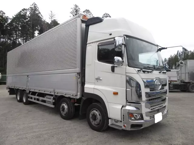 車検付(R7.4)平成30年 日野 低床4軸ウィング 380馬力 MT 積載:13,900kg リターダー バックモニター ETC2.0の画像3