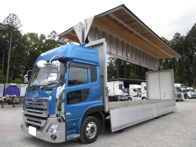 低走行!! 車検付(R6.6)平成30年 UD 低床4軸ウィング 390馬力 AT 積載:13,600kg バックモニター ETC2.0 ナビの画像29