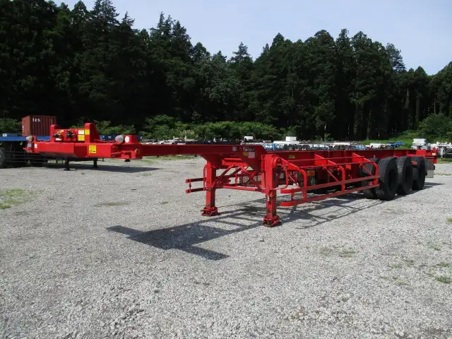 ナンバー付　平成30年　フルハーフ　40FT3軸コンテナシャシ　リフトアクスル後軸残し　最大積載量:30,900kg　第五輪荷重:11,240kg以上の画像1