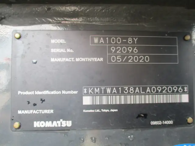 令和02年05月中古その他建設機械・フォークリフトコマツWA100-8の画像13