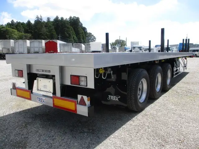 未登録 予備検切れ 12M3軸フラットトレーラー リフトアクスル(後軸残し) シングル引き 第五輪荷重10,550㎏ の画像2