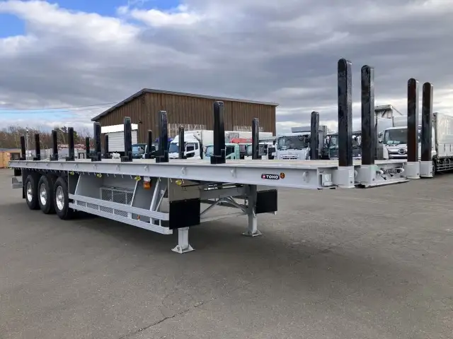 ☆車検付き(R7.10.27)☆ 令和5年 東邦 13M3軸フラットトレーラー シングル引き スーパーシングル 積載:29,000㎏ 第五輪:10,570㎏以上の画像3