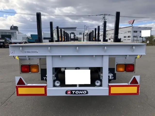 ☆車検付き(R7.10.27)☆ 令和5年 東邦 13M3軸フラットトレーラー シングル引き スーパーシングル 積載:29,000㎏ 第五輪:10,570㎏以上の画像6