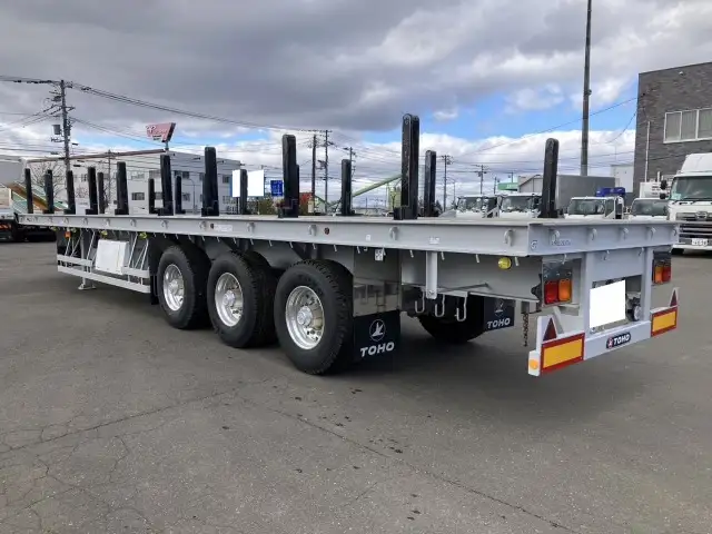 ☆車検付き(R7.10.27)☆ 令和5年 東邦 13M3軸フラットトレーラー シングル引き スーパーシングル 積載:29,000㎏ 第五輪:10,570㎏以上の画像7