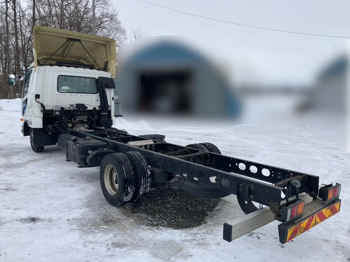 R1年 三菱 4tキャブ付シャシ リアエアサス 元6200ワイドウイング MT 距離:415,000㎞の画像7