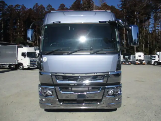 未使用車 令和6年 三菱 大型アルミ平ボデー リアエアサス ハイルーフ AT 7方開 メッキ アルミホイール 最大積載量;14,000kgの画像2