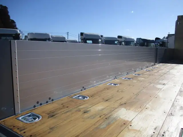 未使用車 令和6年 三菱 大型アルミ平ボデー リアエアサス ハイルーフ AT 7方開 メッキ アルミホイール 最大積載量;14,000kgの画像28