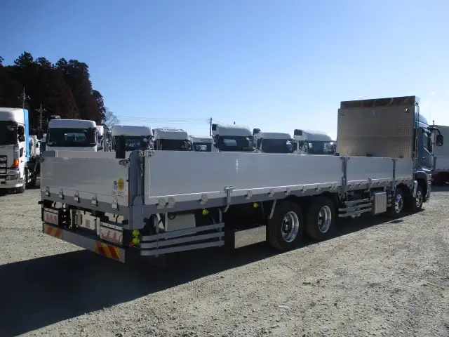 未使用車 令和6年 三菱 大型アルミ平ボデー リアエアサス ハイルーフ AT 7方開 メッキ アルミホイール 最大積載量;14,000kgの画像5