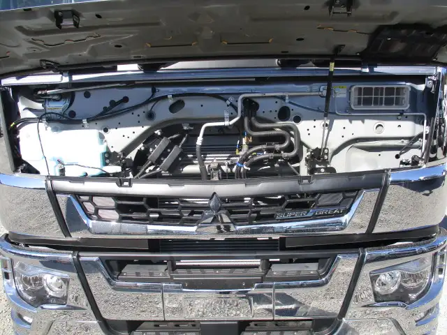 未使用車 令和6年 三菱 大型アルミ平ボデー リアエアサス ハイルーフ AT 7方開 メッキ アルミホイール 最大積載量;14,000kgの画像48