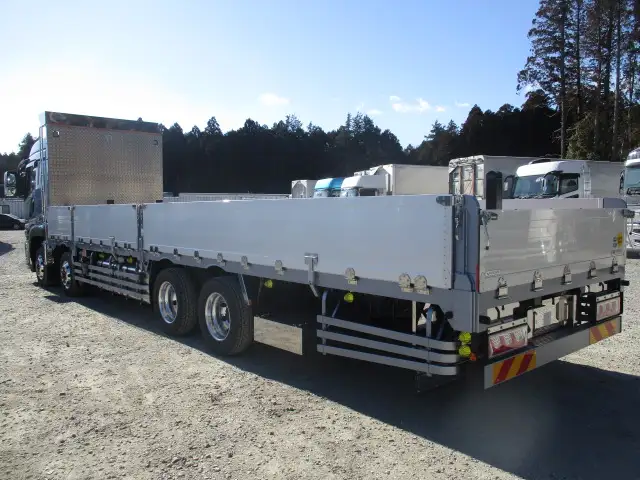 未使用車 令和6年 三菱 大型アルミ平ボデー リアエアサス ハイルーフ AT 7方開 メッキ アルミホイール 最大積載量;14,000kgの画像7