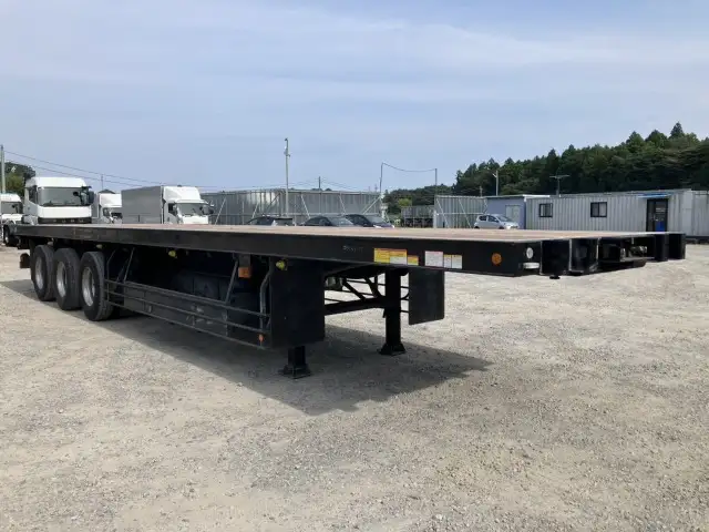 ナンバー付 令和2年 トレクス 12M3軸フラットトレーラー シングル引き リーフサス 第五輪:11,170㎏以上 積載:28,800㎏の画像3