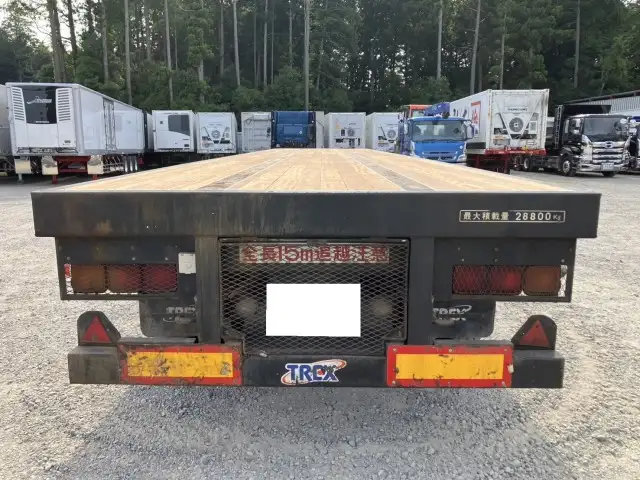 ナンバー付 令和2年 トレクス 12M3軸フラットトレーラー シングル引き リーフサス 第五輪:11,170㎏以上 積載:28,800㎏の画像6