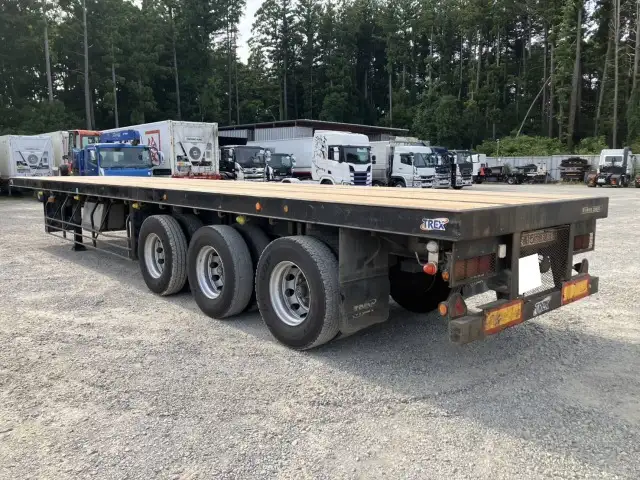 ナンバー付 令和2年 トレクス 12M3軸フラットトレーラー シングル引き リーフサス 第五輪:11,170㎏以上 積載:28,800㎏の画像7