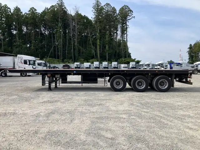 ナンバー付 令和2年 トレクス 12M3軸フラットトレーラー シングル引き リーフサス 第五輪:11,170㎏以上 積載:28,800㎏の画像8