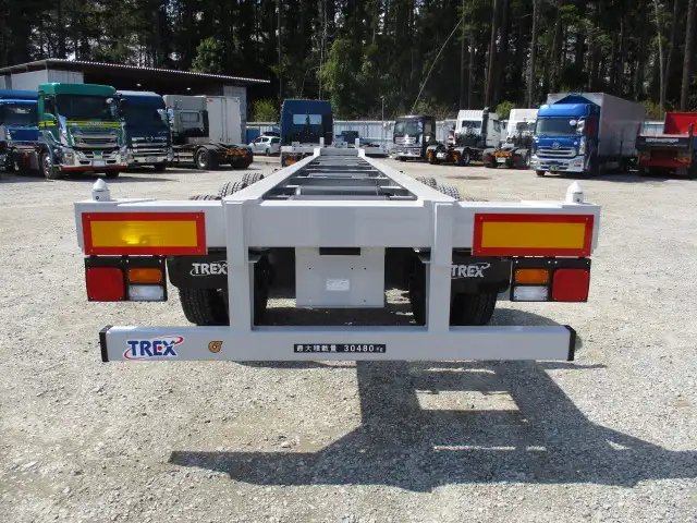 予備検付　未登録　トレクス　40FT3軸コンテナシャシ　リフトアクスル(中軸残し)　MG取付可　積載30,480kg　第五輪荷重11,500以上の画像6