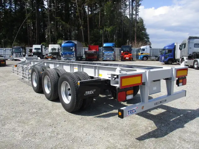 予備検付　未登録　トレクス　40FT3軸コンテナシャシ　リフトアクスル(中軸残し)　MG取付可　積載30,480kg　第五輪荷重11,500以上の画像7